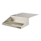 image of Micro Matic DP-J-12 Rectangular Box Drip Tray, 12" W x 6-3/8" D x 3-1/2" H, Aluminum Tray with Inlet