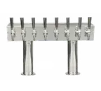 image of Micro Matic DPT38PSS-PL Tower, 24" Box, 2 3" Columns, 8 Faucets, Air‑Cooled, with 5 ft Brewery Hoses