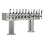 image of Micro Matic DPT412PSSKR-3 Beer Tower, 36" X 15-9/16", Glycol‑Cooled, 12 Steel Faucets, NSF Certified