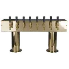 image of Micro Matic DPT48PVDKR Beer Tower, 30" W X 15-9/16" H, Glycol, PVD, 2‑Col, 8 Faucets, NSF Certified
