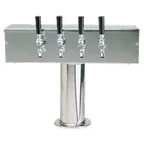 image of Micro Matic DS-354-PSSKR Beer Tower, 20" W x 15½" H, Glycol-Cooled, 4-Tap, 4" Column 6" Base