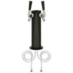 image of Micro Matic DS-432-211 Tower - Countertop, 3" Dia x 12" H, Black, Air-Cooled, 2 Brass Faucets, NSF