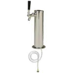 image of Micro Matic DS-531-211 Beer Tower Countertop, 3" Dia x 12" H, Faucet With Black Handle, Certified