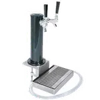 image of Micro Matic DS432CL Draft Tower - Clamp-On 3" Column, 2 Faucets, 10" x 6" Drip Tray, 1-3 Tap