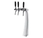 image of Micro Matic FALCO3-C-F Ice Frosted Beer Tower 8-3/8"×18-3/4" Chrome Glycol Cooled 3 Taps