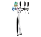 image of Micro Matic FALCO3-C-M Draft Beer Tower, 8-3/8" x 23" Countertop, Glycol Cooled, 3 Faucets, 3" Base