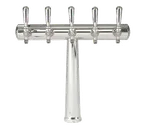 image of Micro Matic HAVANA5-C Draft Beer Tower, 20"W x 17"H Countertop, Chrome, Glycol, 5 Taps, 3-1/8" Base