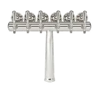 image of Micro Matic HAVANA6-C-M Beer Tower, 23-3/4" W x 17" H, Chrome Glycol Cooled, 6 SS Faucets, Medallions