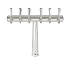 image of Micro Matic HAVANA6-C Countertop Beer Tower, 23-3/4" W x 17" H, Chrome, Glycol‑Cooled, 6‑Tap Faucet