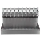 image of Micro Matic KRONOS-10SSKR Draft Tower 30" x 20‑1/4" Glycol‑Cooled Stainless 10 Faucets Tray NSF