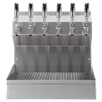 image of Micro Matic KRONOS-6SSKR Draft Tower, 18" x 20‑1/4", Glycol‑Cooled, Six Steel Faucets, NSF