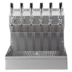 image of Micro Matic KRONOS-6SSKRGR Tower 18"W x 20‑1/4"H Glycol‑Cooled 6 Faucets Drip Tray & Rinser NSF