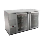 image of Micro Matic MBB58GS-E 59.5" Bar Cooler, 23.7 Cu Ft, Glass Lock Doors, 115 V 1/3 HP, R290 Refrigerant