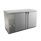 image of Micro Matic MBB58S-E 59.5" 2‑Section Bar Cooler, 23.7 Cu Ft, Steel, Doors with Locks, 1/3 HP 115V