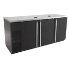 image of Micro Matic MBB78BC-E 80" Keg Cooler, Black, 12 1/6 Barrels (10 Cold, 2 Warm), 8 Faucets, R290