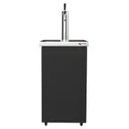 image of Micro Matic MDD17-E-FD 17.5" Draft Beer Cooler, Black, 1‑2 Kegs, 1 Column, R290 Refrigerant, 115V