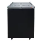 image of Micro Matic MDD23-E-LT 25" Draft Beer Cooler, 8.4 Cu Ft, Black, 1‑2 Keg Capacity, 1/6 HP, Casters