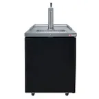 image of Micro Matic MDD23GR-E 25" Draft Beer Cooler, Black, 8.4 cu ft 1/2‑Barrel (1 Keg), 1 Column, 1 Faucet