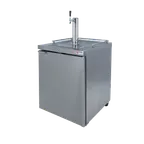 image of Micro Matic MDD23S-E 25" Draft Beer Cooler, 8.4 Cu Ft, Stainless, 1‑2 Keg, Column With Faucet, 115V