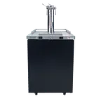 image of Micro Matic MDD23W-E-A 25" Wine Cooler, 8.4 cu ft, Black Vinyl, Top, Dual Faucet, Display, 1/6 HP