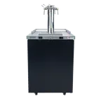 image of Micro Matic MDD23W-E-C 25" Wine Cooler, 8.4 cu ft, Black Vinyl, Quad Faucet, LED Display, 115V