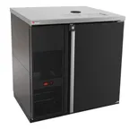 image of Micro Matic MDD36-E-LT 36" Draft Beer Cooler – Black Vinyl Stainless Steel Glass Rinser R290 1/10 HP
