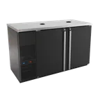 image of Micro Matic MDD58WLT-E 59" Wine Cooler Dispenser, Black, 2 Display, 2 3" Font Holes, 1/3 HP 115V