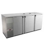image of Micro Matic MDD78S-E-LT 80" Draft Beer Cooler, 30.8 cu ft, Stainless, 1/3 HP, Locked, Glass Rinser