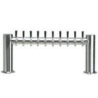 image of Micro Matic METRO-H-10PSSKR Beer Tower, 38"W x 16"H, Glycol, 2 4" Columns, 10 Faucets, NSF