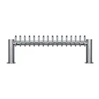 image of Micro Matic METRO-H-16PSSKR Draft Beer Tower, 56" x 16", Glycol-Cooled, 2-Column, Faucets, NSF