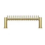 image of Micro Matic METRO-H-16PVDKR Tower, 56" x 16", Ct, 2 Brass Columns, 16 PVD Faucets, NSF Certified