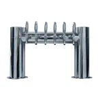 image of Micro Matic METRO-H-6PSSA Metropolis H Draft Tower - 6 Faucet Air-Cooled, SS, 2-Col, 12"" Height