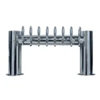 image of Micro Matic METRO-H-8PSSA Draft Tower, Countertop, 2‑Column Stainless Steel, 8‑Tap Beer, Air‑Cooled