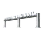 image of Micro Matic METRO-M-24PSSKR Draft Beer Tower 84"W x 16"H, Glycol, 3‑Column SS, 24 Taps, NSF‑Listed