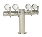 image of Micro Matic METRO-T-4PSSKR-M Beer Tower, 24" x 16", Glycol Cooled, 4 Steel Faucets, Finish, NSF