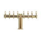 image of Micro Matic METRO‑T‑8PVDKR‑4 T Tower, 34"x16", 8 PVD Faucets, 4" OC, 12" Clearance, NSF