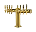 image of Micro Matic METRO-T-8PVDKR Tower 24"x16", Glycol‑Cooled, 8 PVD Brass‑Plated Faucets, NSF Certified