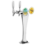 image of Micro Matic MM1092K-M Cobra Draft Beer Tower, Countertop, 4¼" W x 15⅛" H, 2 Faucets, 11⅝" Clearance