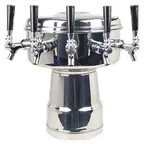 image of Micro Matic MTB-5PSS Mushroom Draft Tower, Countertop, 12" x 15-5/16" H, Steel, 5‑Tap, 3‑5/8" OC