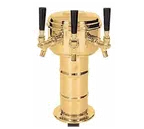 image of Micro Matic MTM-3BRKR Mushroom Draft Tower, 7‑5/16" × 14" H, Glycol, Brass, 3 Faucets, NSF Certified