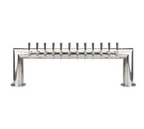 image of Micro Matic PT4A-12PSS Draft Beer Tower, Countertop, 47" x 14-1/4", Steel, 2‑Col, 12 Brass Faucets