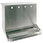 image of Micro Matic SB420 Beer Dispenser, Underbar 22" x 16", Brushed Steel, 4" OC, Drip Tray, 4-6 Tap