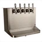 image of Micro Matic SB520-KR Draft Beer Dispenser, 22" x 16", Stainless Steel, Glycol Cooled, 5 Taps, NSF