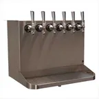 image of Micro Matic SB620-KR Beer Dispenser, Underbar 22" x 16", Cooled, 6 Steel Faucets, NSF Certified