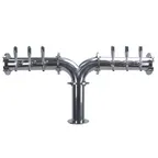 image of Micro Matic TT-Y-6KR-11 Y Draft Tower, 6-Faucet Countertop, Steel Finish, Glycol Cooled 24""