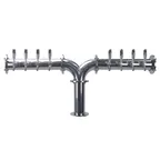 image of Micro Matic TT-Y-8KR-11 Titan Y Tower, 52-3/4"W x 19-7/8"H Countertop, 8 Faucets, 304 Finish