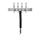 image of Micro Matic UCM-4-SSKR Underbar Draft Beer Tower 21½" x 2½", Glycol‑Cooled, 4‑Tap Stainless Steel