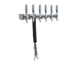 image of Micro Matic UCM-6-SSKR Underbar Tower, 21-1/2" x 2-1/2" GlycCooled, 6-Tap Faucets, 3" OC, Cu Coolant