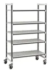 image of Cambro EXMU185478V5480 Camshelving® Elements 5-Shelf Vented Mobile Shelving Unit - 18" x 54" x 78"