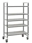 image of Cambro EXMU243678V5480 Camshelving® Elements 5-Shelf Vented Mobile Shelving Unit - 24" x 36" x 78"